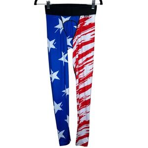 SLEEFS Men's American Flag Athletic Compression Leggings Pants Size S